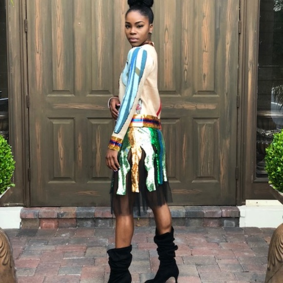 All Eyes On Me Sequins Sweater and Skirt Set - Picture 3 of 5